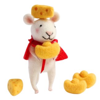 Mouse Needle Felting Kit for Beginners Craft Kit Mother's Day Gift 4inch