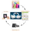 2 Pack Swans Needle Felting Kit for Beginners Craft Kit Mother's Day Gift 4.7inch - Image 3