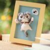 Black Cat with Frame Needle Felting Kit for Beginners with Everything to Make - Image 2
