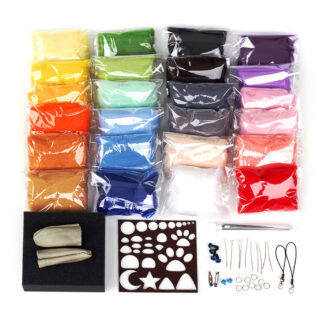Needle Felting Kits for Beginner 120g (24 Color x 5g) with Enough Accessories, Paper Instruction, Video Tutorial for Basic Skill
