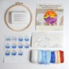 Lavender 2D Needle Felting Kit Landscape Framed Hoop Art Craft for Beginners - Image 4
