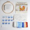 Coreopsis 2D Needle Felting Kit Landscape Framed Hoop Art Craft for Beginners - Image 4