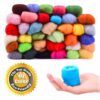 40 Color Felting Wool Roving 3g Per Color With 3 Needles, 2 Leather Guards, Foam Mat - Image 4