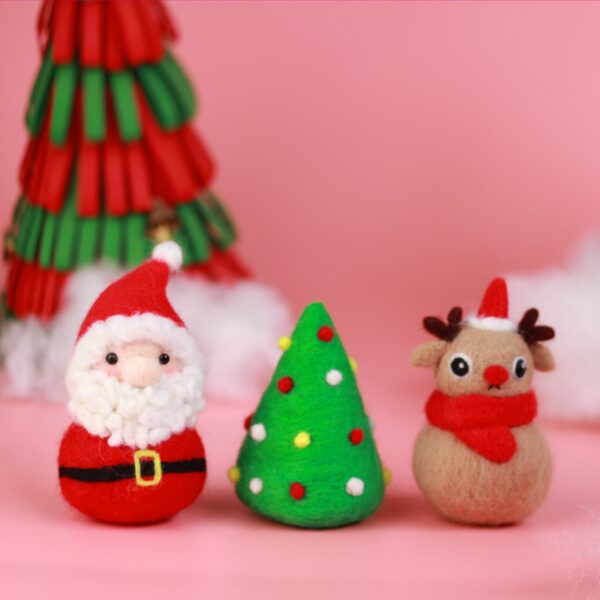 3 Pack Christmas Needle Felting Kits for Beginners Mother's Day Craft Kit for Mom, Grandma