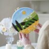 Summer 2D Needle Felting Kit Landscape Framed Hoop Art Craft for Beginners - Image 2