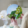 Spring 2D Needle Felting Kit Landscape Framed Hoop Art Craft for Beginners - Image 2