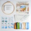 Autumn 2D Needle Felting Kit Landscape Framed Hoop Art Craft for Beginners - Image 3