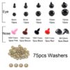 225pcs Plastic Safety Eyes Safety Noses with Washers 2 Box - Not Easy to Loosen - Image 6