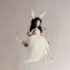 White Swing Fox Elf Needle Felting Kits Friendly Instruction DIY Craft Kit for Beginners 6inch - Image 2