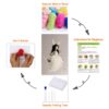 White Swing Fox Elf Needle Felting Kits Friendly Instruction DIY Craft Kit for Beginners 6inch - Image 4