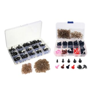 225pcs Plastic Safety Eyes Safety Noses with Washers 2 Box - Not Easy to Loosen