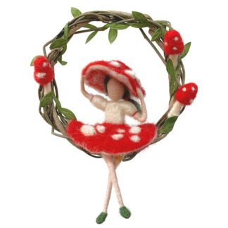 Mushroom Elf Needle Felting Kit for Beginners DIY Craft Kit 6 inch Height