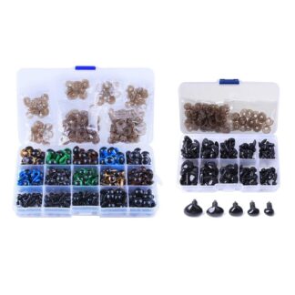 250pcs Plastic Safety Eyes Safety Noses with Washers - Not Easy to Loosen