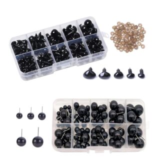 100 Pcs Safety Eyes 100 Pcs Safety Noses with Washers for Doll Making