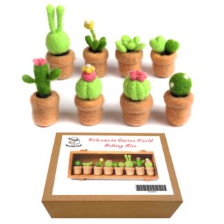 8 Plants Needle Felting Kits for Beginners Craft Kit 1.6x3.2inch