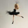 Black Ballet Elf Needle Felting Kits Friendly Instruction DIY Craft Kit for Beginners 6inch - Image 3