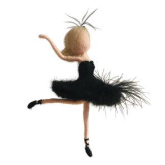 Black Ballet Elf Needle Felting Kits Friendly Instruction DIY Craft Kit for Beginners 6inch