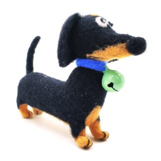 Black Dog Needle Felting Kit for Beginners Craft Kit Mother's Day Gift