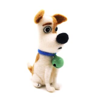 White Dog Needle Felting Kit for Beginners Craft Kit Mother's Day Gift