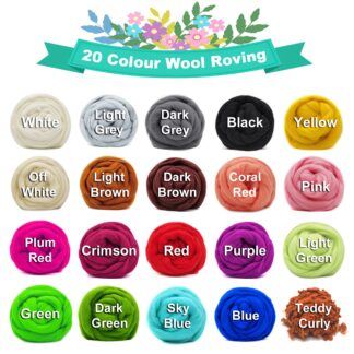 3.5oz Wool Roving for Needle Felting Kits 100g