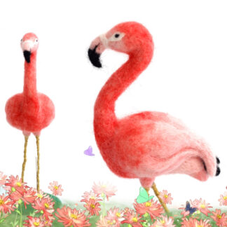 Flamingo Needle Felting Kit for Beginners Craft Kit Mother's Day Gift 16CM