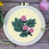 Leaf Punch Needle Kit for Beginners, Including 8 INCH Hoop, Pattern, Cotton Threads, Punch Needles, Needle Threader, Instruction - Image 2