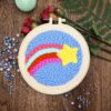 Meteor Punch Needle Kit for Beginners, Including 8 INCH Hoop, Pattern, Cotton Threads, Punch Needles, Needle Threader, Instruction - Image 2