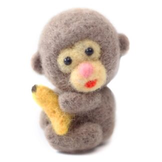 Monkey Needle Felting Kit for Beginners Craft Kit Mother's Day Gift