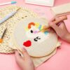 Christmas Coasters Punch Needle Kit for Beginners, Including 20cm Hoop, Pattern, Cotton Threads, Punch Needles, Instruction Punch Needle Starter Kit - Image 12
