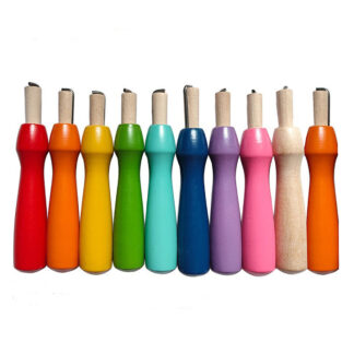 10 Colorful Wooden Felting Needles Holder with needles for Needle Felting Kit Craft Tools