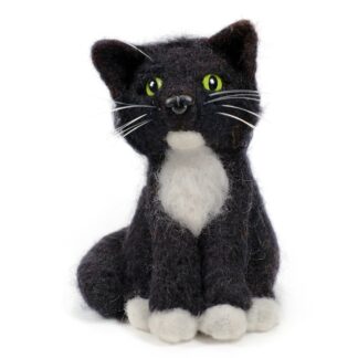 Black Spud Needle Felting Kit for Beginners 5inch Height Craft Kit Including Everything to Make