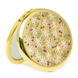 Mini Mirror Embroidery Kit for Beginner (A) Including Everything to Make for Mom Grandma Girlfriend Birthday Present