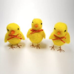 3 Easter Chick Needle Felting Kits for Beginners DIY Craft Kit Include Everything to Make