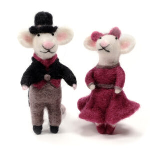 2 Mice Needle Felting Kits for Beginners DIY Craft Kit Include Everything to Make