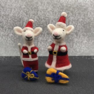 2 Santa Mice Needle Felting Kit for Beginners DIY Craft Kit Include Everything to Make