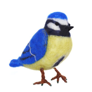 Blue Tit Needle Felting Kit for Beginners DIY Craft Kit Include Everything to Make 8cm Height
