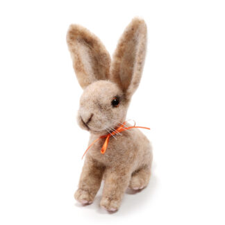 Rabbit with Tie Needle Felting Kit for Beginners DIY Craft Kit Include Everything to Make