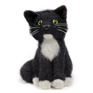 Black Cat Needle Felting Kit for Beginners DIY Craft Kit Include Everything to Make