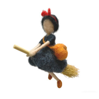 Little Witch Needle Felting Kit for Beginners with Magic Broom