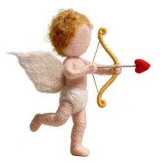 Cupid Needle Felting Kit Beginners with Instruction Height 4 INCH Easy for Starters DIY Craft Kit Include Everything to Make