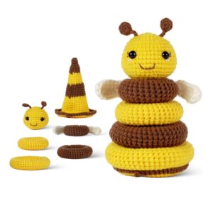 Feltsky Busy Bee Stacking Crochet Kit for Beginners, DIY Handmade Craft